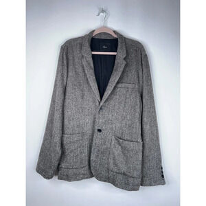 Rails Reynard Blazer Highland Tweed Jacket Gray Charcoal Classic Wool Blend XL